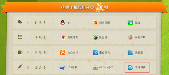 海词词典荣获天翼社区优秀绿色应用