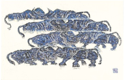 艺术收藏《雪原牛群》展现极寒下的动物本色