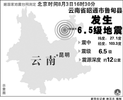 凝聚力量战胜灾难——沉痛哀悼云南鲁甸地震遇难同胞